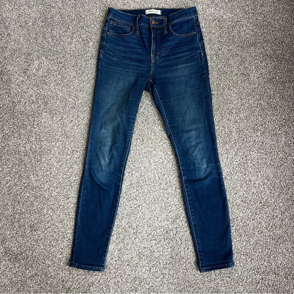 Madewell High Rise Roadtripper Dark‎ Wash Skinny Jeans, Size 26